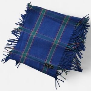 Fraas Infinity Scarf Blue Plaid Loop Scarf Soft Cashmere-Feel Made in Germany